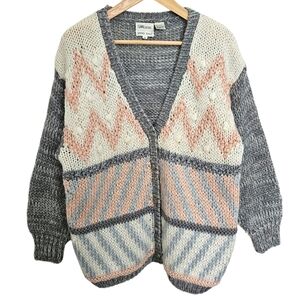 Vintage SML Sport‎ Chunky Knit Acrylic Cottagecore Cardigan